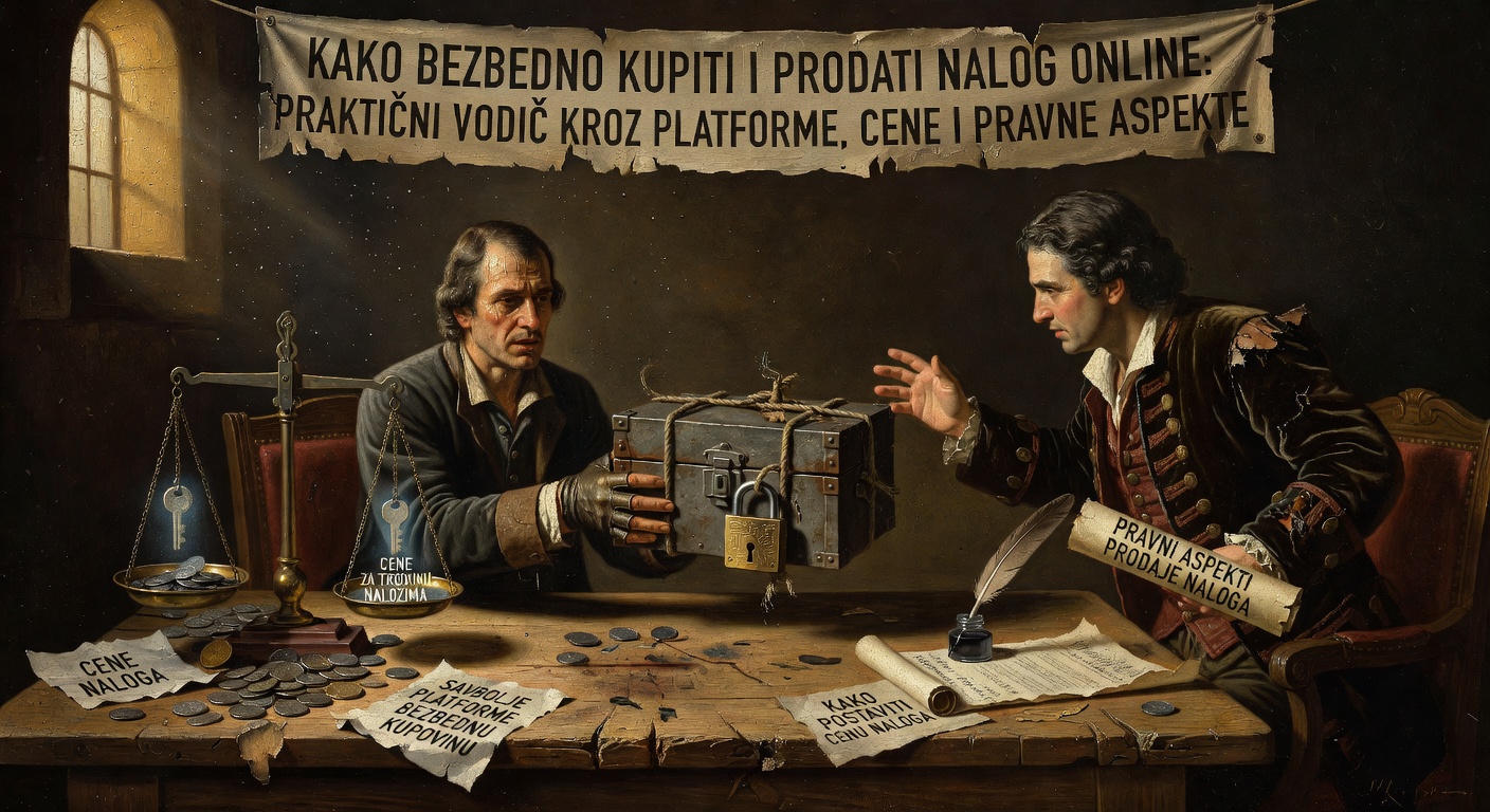 Kako bezbedno kupiti i prodati nalog online: Praktični vodič kroz platforme, cene i pravne aspekte